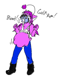 Pink Monster Eats Goat Thing