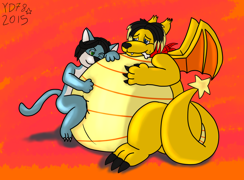 Fatten up the dragon all nicely (Art Trade)