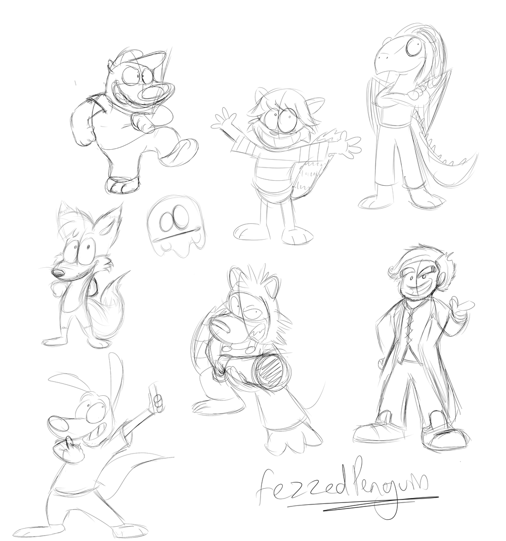 Most recent image: Friends Character Sketches (Part 1)