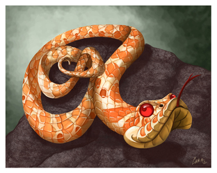 Ryuga the Hognosed Snake Caricature