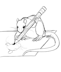streem doodles: rat drawing rat
