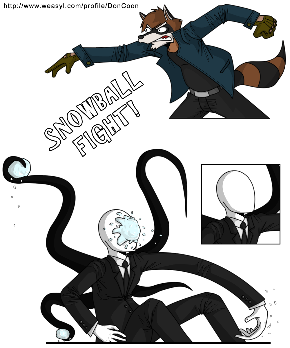 Most recent image: Snowball fight! feat. Slender Man