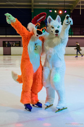 Furries on Ice 2017: A Fox and Wolf