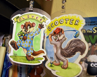 Oliver and Scooter badges