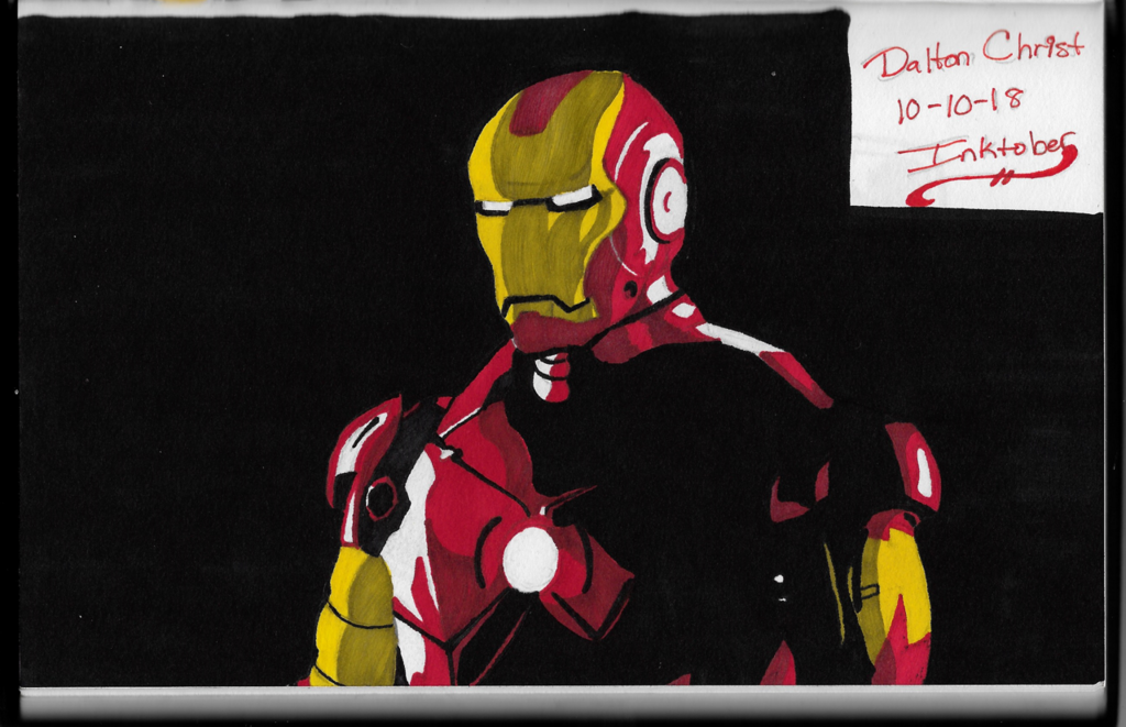 Iron Man is Not Amused. (Inktober 2018, Piece 10)