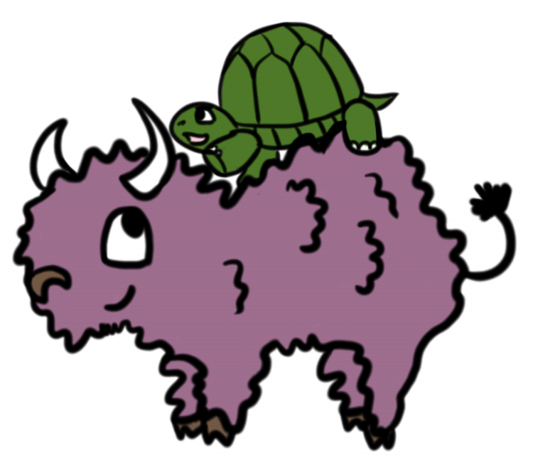 Baby Buffalo and Tortoise