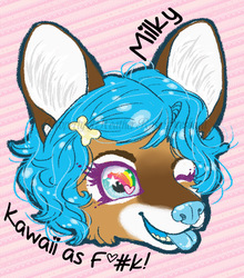 Gift Art: Kawaii Badge for Milky