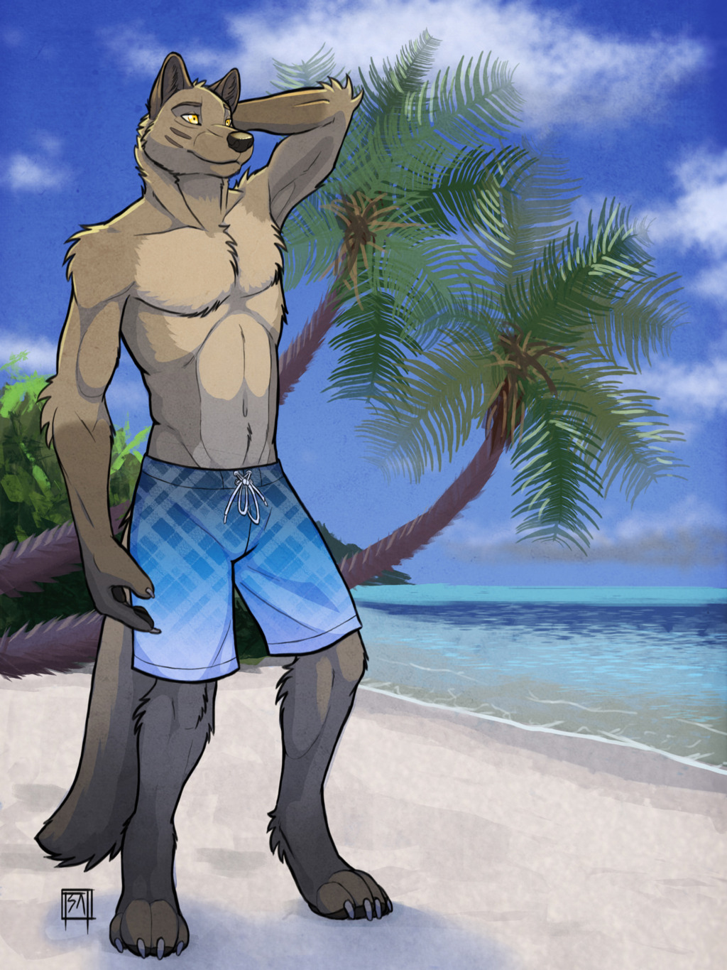This awesome drawing was made by the awesome Tsaiwolf