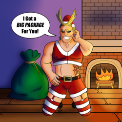 All Might Christmas Pinup