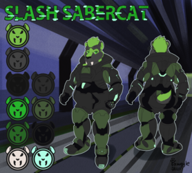 Reference sheet: Slash sabercat