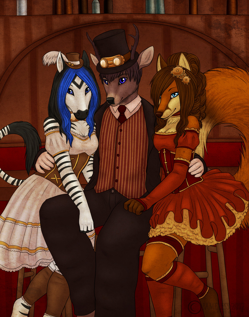 A Gentlebuck And His Saloon Girls