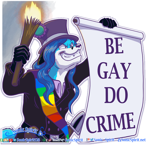 Azure - Be Gay Do Crimes (label-less) - Telegram Sticker