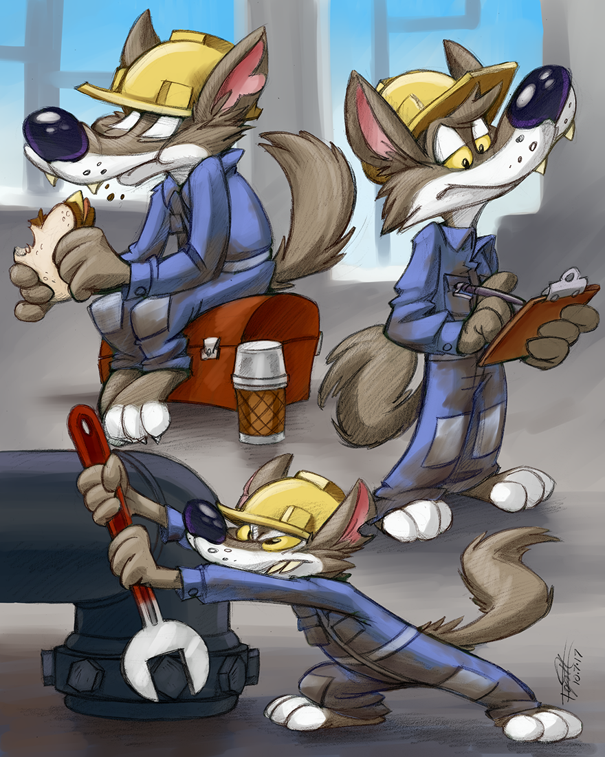 Sketchpage 30 - WITH COLOR! - Canine Jobs Program