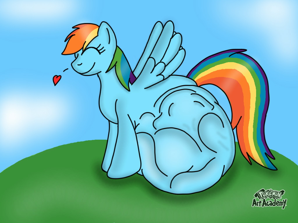 Most recent image: Rainbow Dash Ate Swift. [TRADE] 
