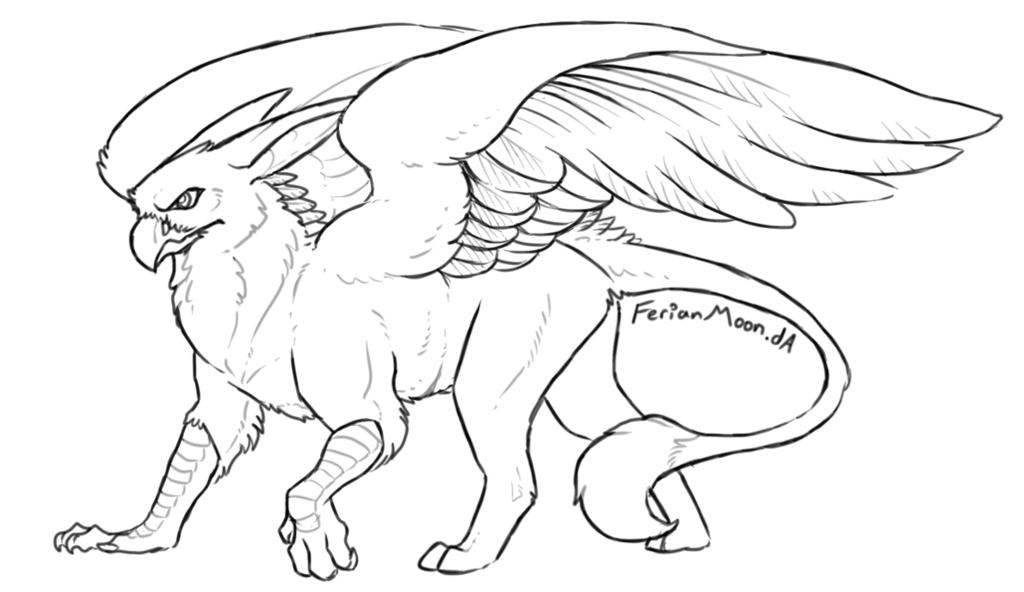 Free Gryphon Lineart