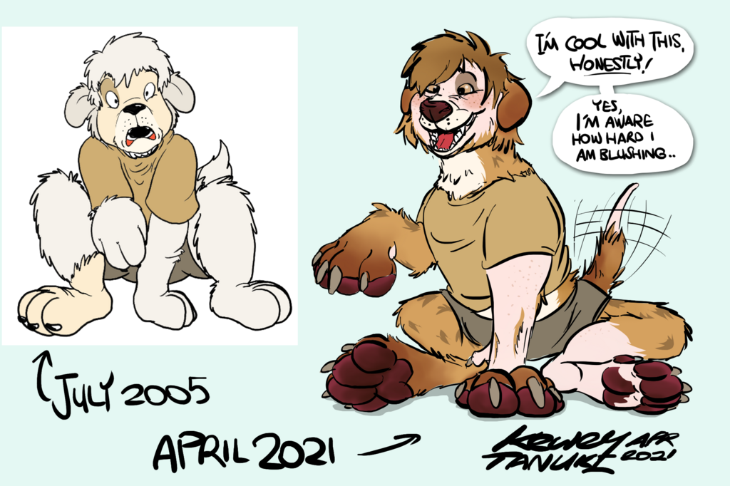 Redrawing old pictures - dog TF