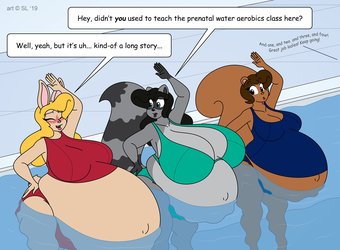 Water Aerobics with Rosalina and Gabby