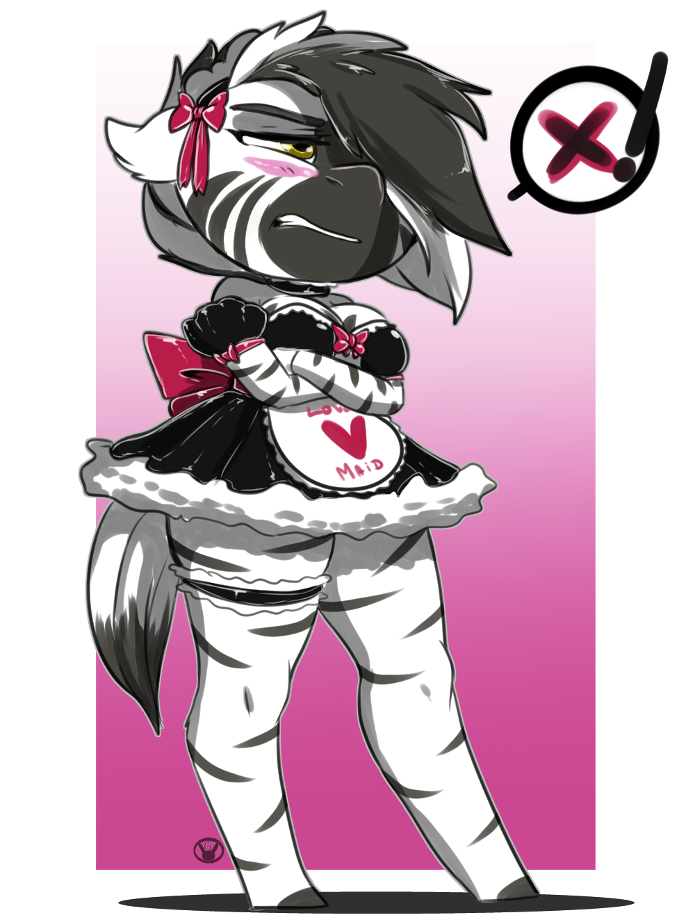 Angry Maid Zebra-chan