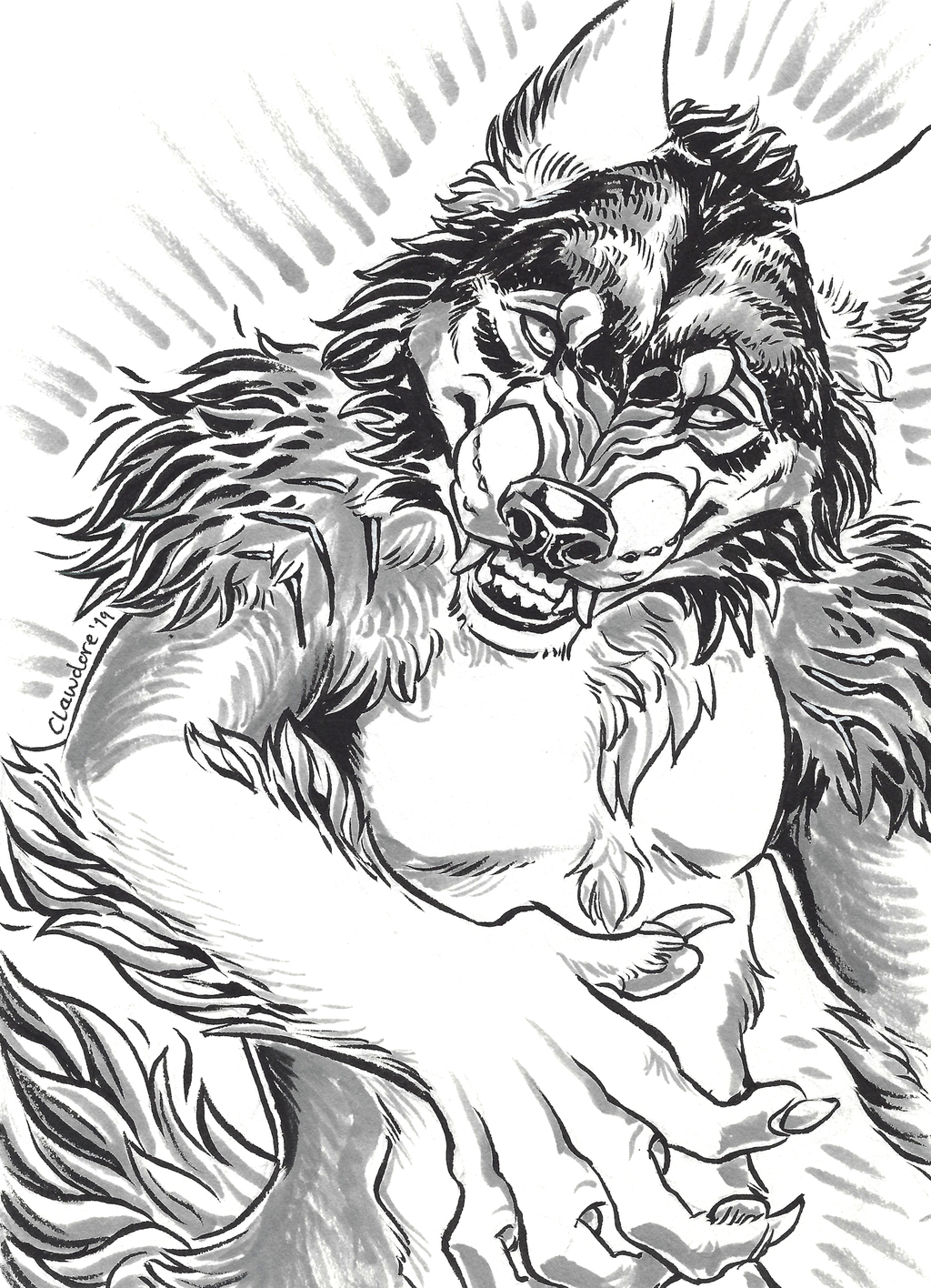 Snarly Werewolf by Clawdore