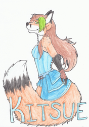 Watercolor Badge: Kitsue