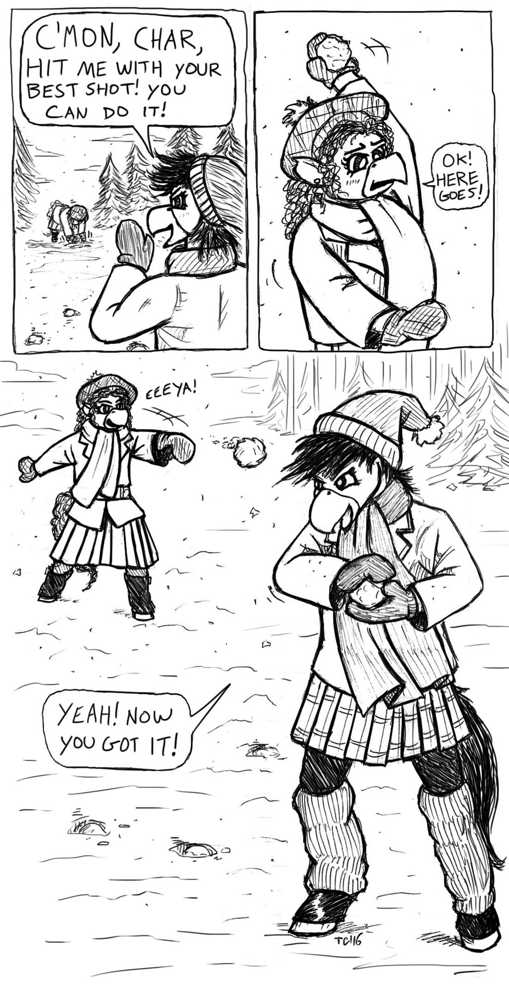  Pennrose and Charlotte Snowball Fight - Page 1