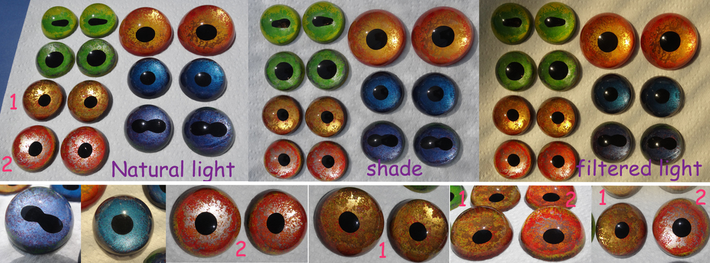 PAINTED EYE DOMES 1.5inch