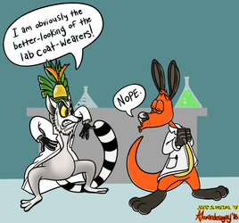 King Julien and Dean As Scientists 