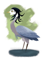 great blue heron harpy