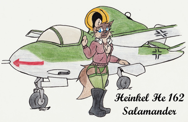 Martial Pinup: Heinkel He 162 Salamander