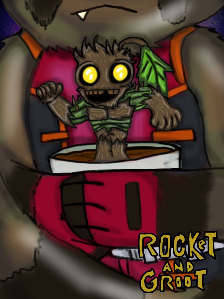 Rocket and Groot Poster 2 (Baby Groot)