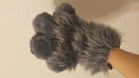 Grey Puffy Paws