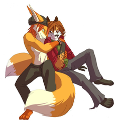 Foxer and Ashenfox Commission by LizSpit