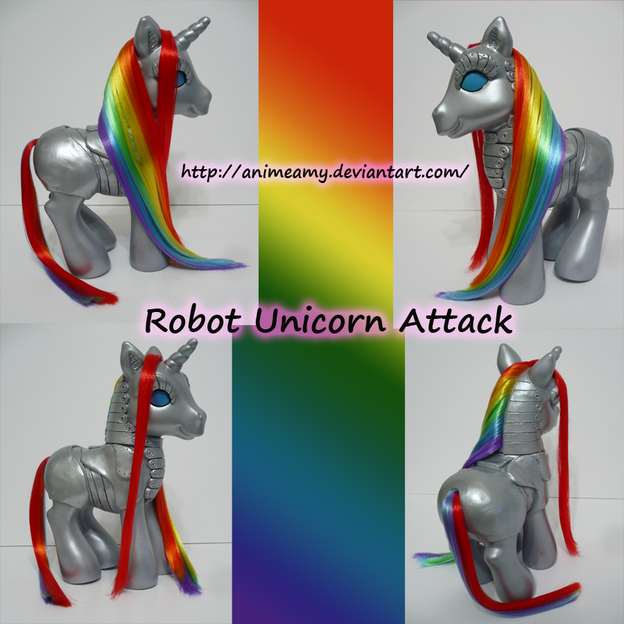 B232 New Women Robot Unicorn Attack printed Leggings
