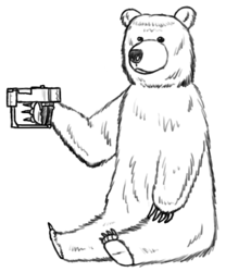 Bear with a laser gun