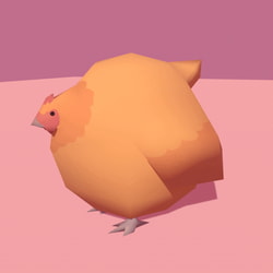 Round 3D chicken