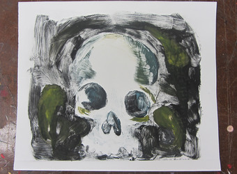 Skull Monoprint
