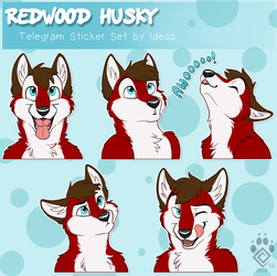 Redwood Husky Telegram Stickers