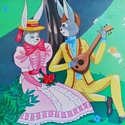 Early 1900's Bunny Couple