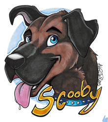 Headshot Badge - Scooby