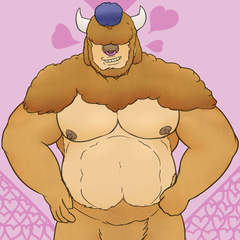 Big, stocky, fluffy, loving Bison!