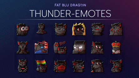 [Commission] More Thunder-Emotes