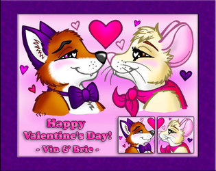 Valentine's Day Icons for Vin and Brie