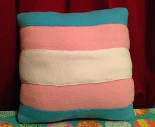 Transgender Pride Flag Throw Pillow SOLD