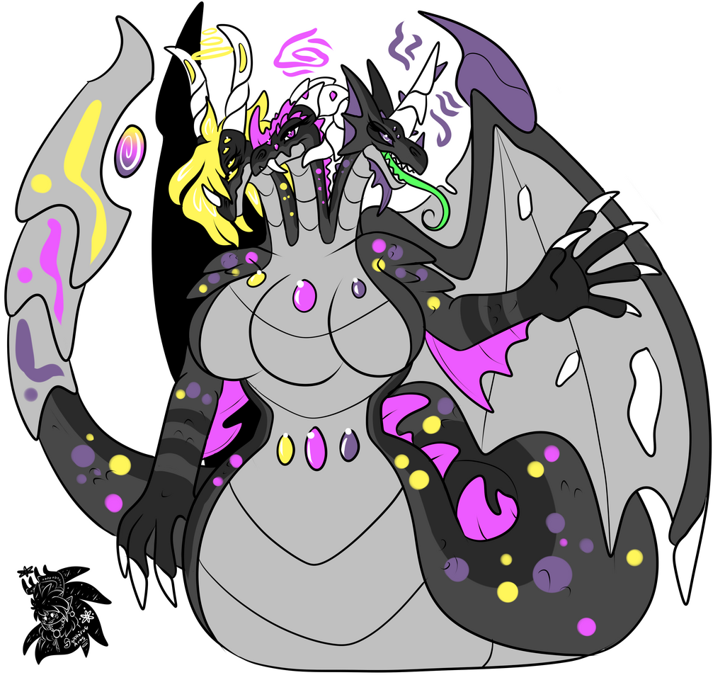Most recent image: Female 3 headed Elemental Hydra +Commission+