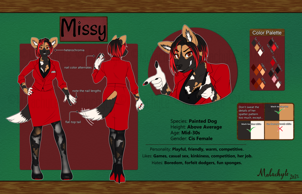 [CM] Missy Reference Sheet (clothed ver.)