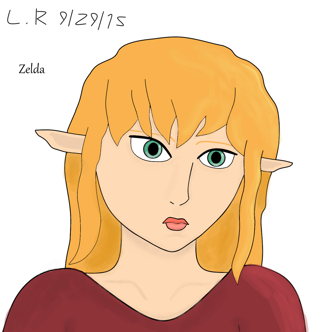 Zelda sketch - Edited shading