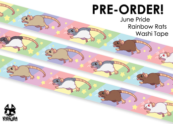PRE-ORDER! Rainbow Rats Washi Tape