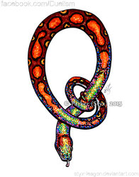 Seri’s Snake – Rainbow Boa Tattoo