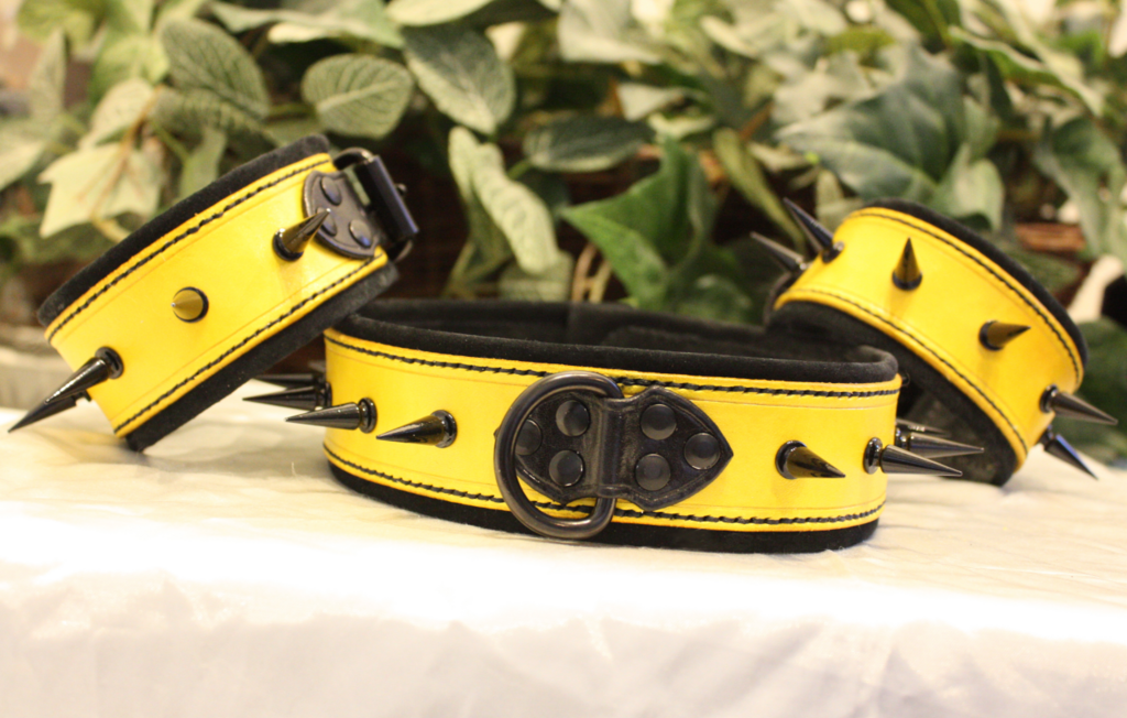 Leather Collar and Cuff Set