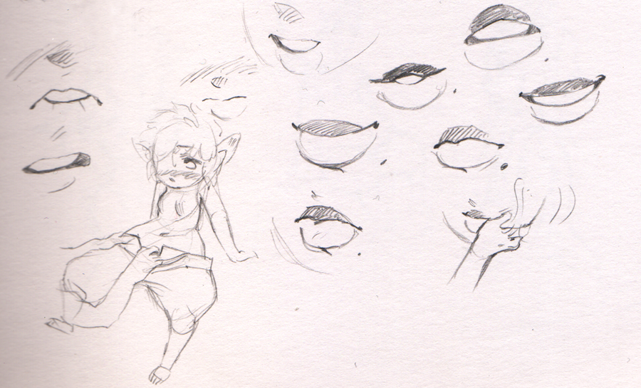 assorted mouth doodles